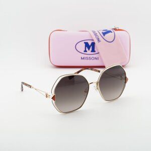 Missoni MIS 0075/S 0Y3R HA Geometric Sunglasses - Gold/Ivory/Brown